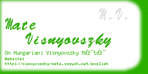 mate visnyovszky business card